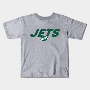 NY JETS football in green Kids T-Shirt